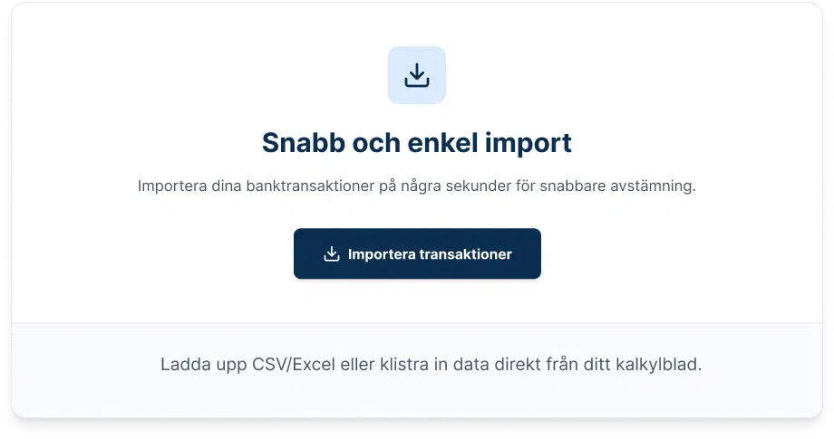 Import transactions
